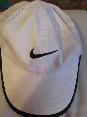 Nike Women's Dri-fit White with Black Trim Cap Adjustable